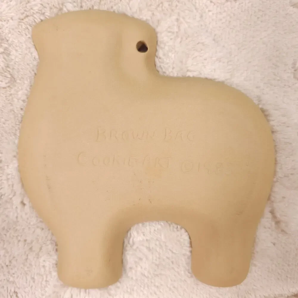 Vintage Brown Bag Cookie Art Shortbread Mold Sheep 1983
